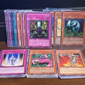 Lot of 100+ Vintage 2000s RARE Yugioh Trading Cards LOT OF ONLY RARES